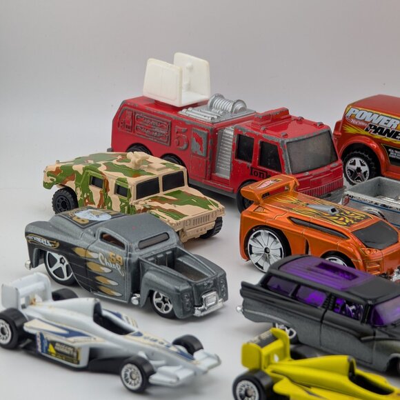 Bundle of 19 Diecast Toy Cars – Fire Trucks, Race Cars, Police & More! - Picture 12 of 12
